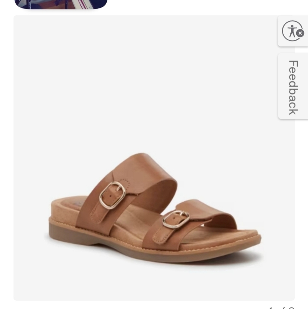 Sofft Bernise Sandal brown double strap Size 9